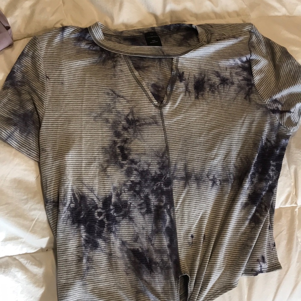 Blue tye dye top